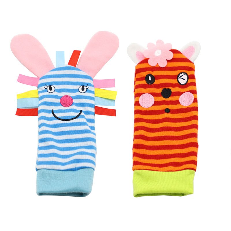 Baby Rammelaars Baby Speelgoed 0-12 Maanden Voor Pasgeborenen Baby Kids Kinderen Zachte Leeuw Uil Sokken Rammelaar Speelgoed Pols rammelaar Educatief Speelgoed: 2pcs Rabbit socks