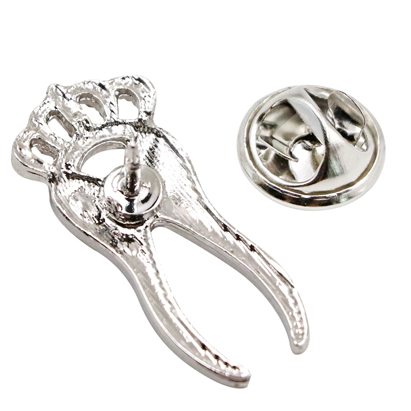 Broche molaire en forme de couronne dentaire, , accessoire de décoration, broche molaire, dentiste, hygiénique: Silver 1pc