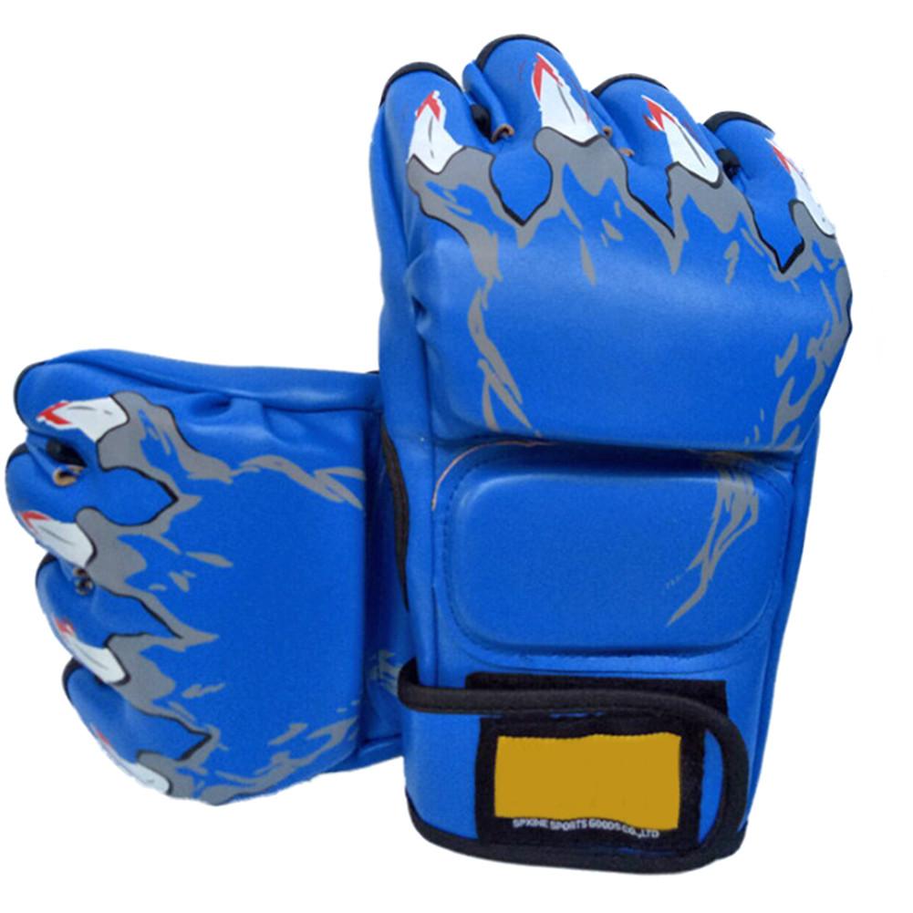 1 pièces demi mitaine gants de boxe Sparring coup de pied tigre griffes PU cuir gants de boxe entraînement MMA boxe ensemble sacs de sable gants pour hommes