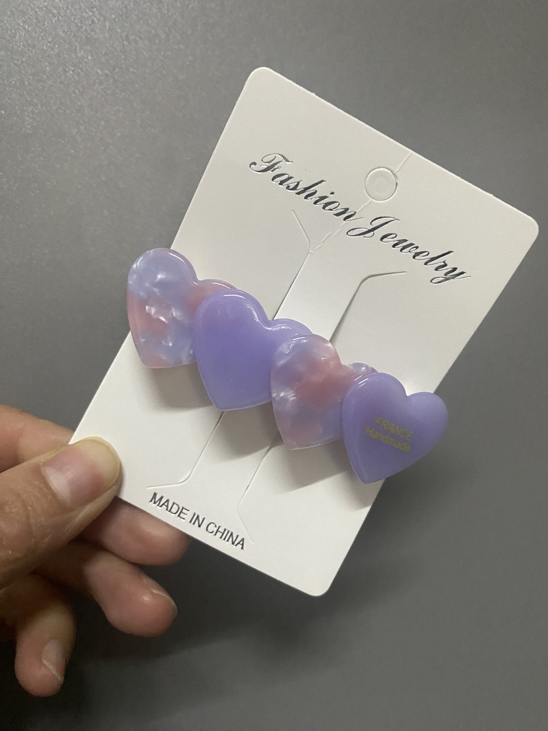 Pinzas para el pelo con forma de corazón de acetato de Corea para mujer Rosas pasador de pelo para mujer clip estrella horquillas pelo mujer decorativas leopardo pasadores de pelo para mujer broche para cabello: Negro