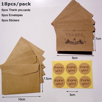 Retro Wedding Invitations Kraft Paper Envelopes Blank Paper Invitation Cards Thank You Card Bifolded Inserts With Envelope: 2