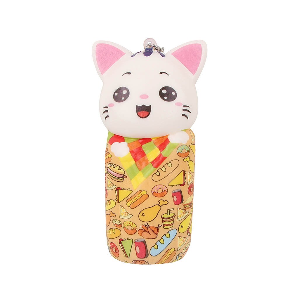 Mini Schattige Kat Pop Langzaam Stijgende Kids Stress Reliever Decompressie Speelgoed Squeeze Speelgoed Kleur Kat Simulatie Leuk Om L102: A