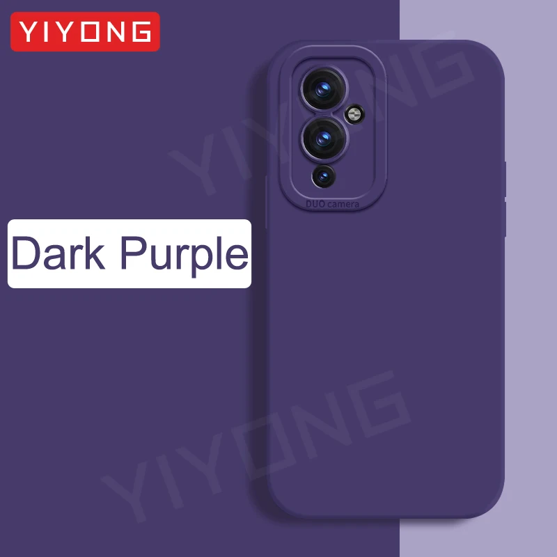 per OnePlus9 Custodia YIYONG coperchio morbida in silicone liquido setoso per OnePlus 9 pro 9R 9RT uno più 10 pro OnePlus10 pro Custodie per telefoni: Denim / marrone
