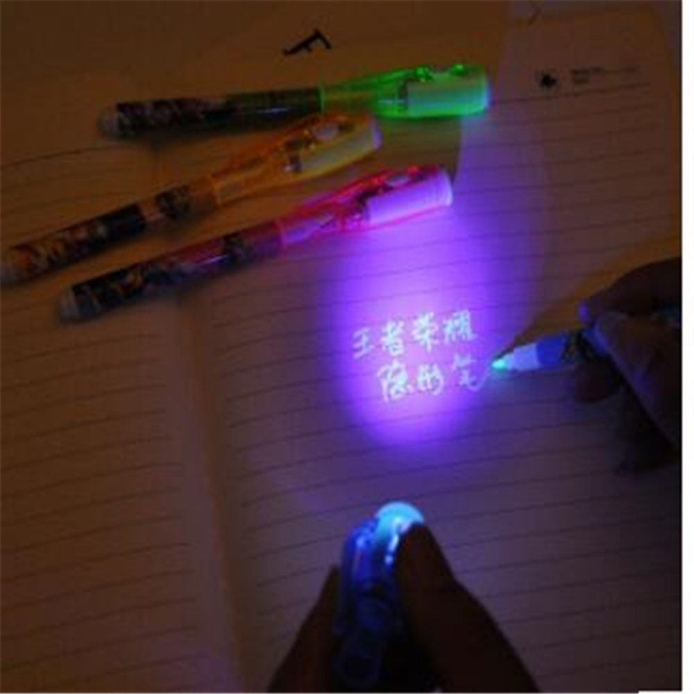 STONEGO lumineux magique marqueur Invisible led lampe UV stylo à bille Stonego message secret stylo magique