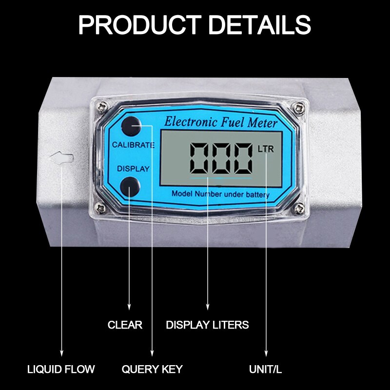 Digitale Turbine Flow Meter Brandstof Diesel Ureum Kerosine Benzine Auto Methanol Water Teller Sensor Indicator Controller Tafels Tool