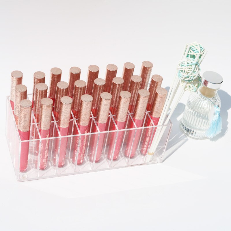 Acryl make-up organizer, lippenstifthouder, lipgloss opbergdoos, lippenstift opbergdoos 24 transparant