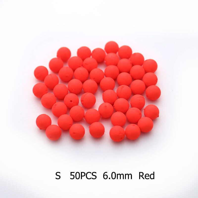50pcs Floating Bobbers Fishing Fluorescent Drift Ball Fishing Float Foam Balls Fishing Accessories EVA Foam: RDS