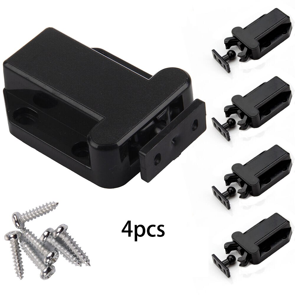 4 PCS Drawer Locks Touch Latch Release Cabinet Catch Push To Open Kitchen Cupboard Doors Furniture Hardware