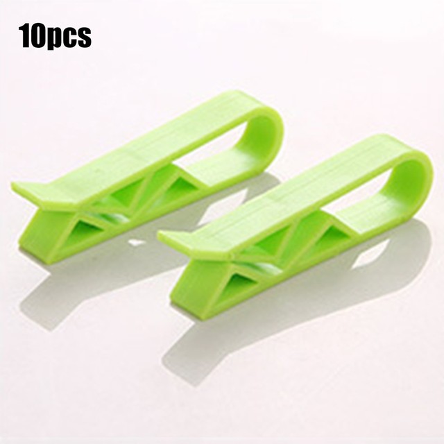 4-10pcs Bin Bag Clips Plastic Clip Clamp Holders For Kitchen Garbage Waste Trash Wastebaskets Food Storage Bag Clip Kitchen Part: 10Pcs Green