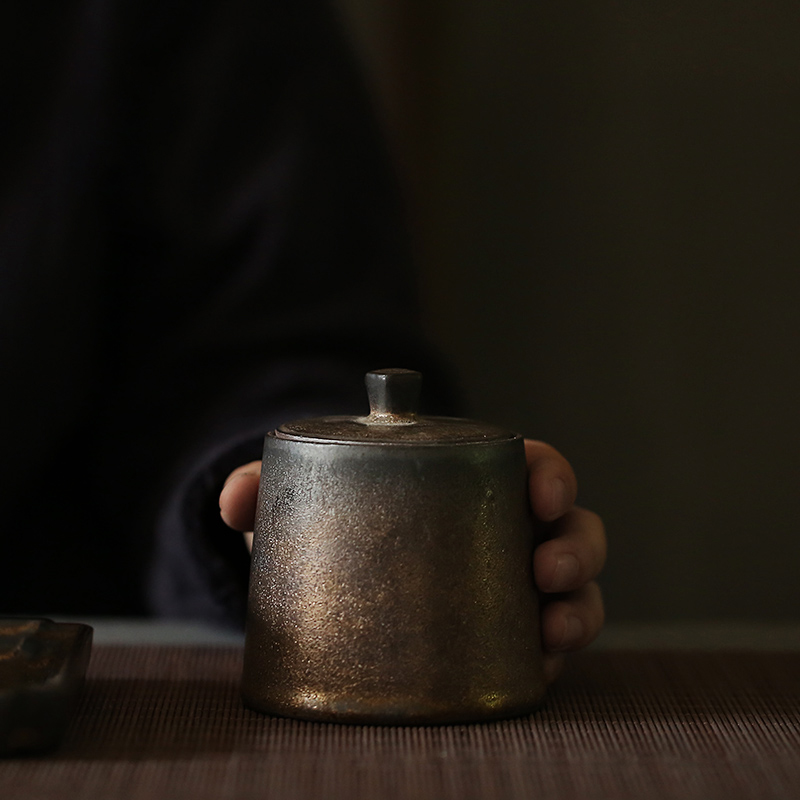 Tangpin japansk keramisk te caddies vintage porslin te behållare för te