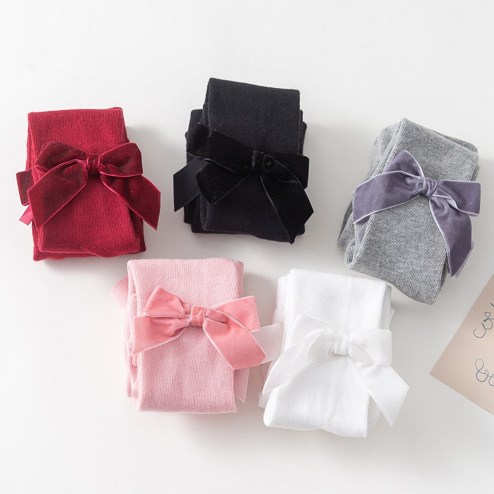 Katoen Meisjes Panty Prinses Bowknet Baby Meisje Panty Baby Lente En Herfst Stijl Broek Leuke Kous 0-24M