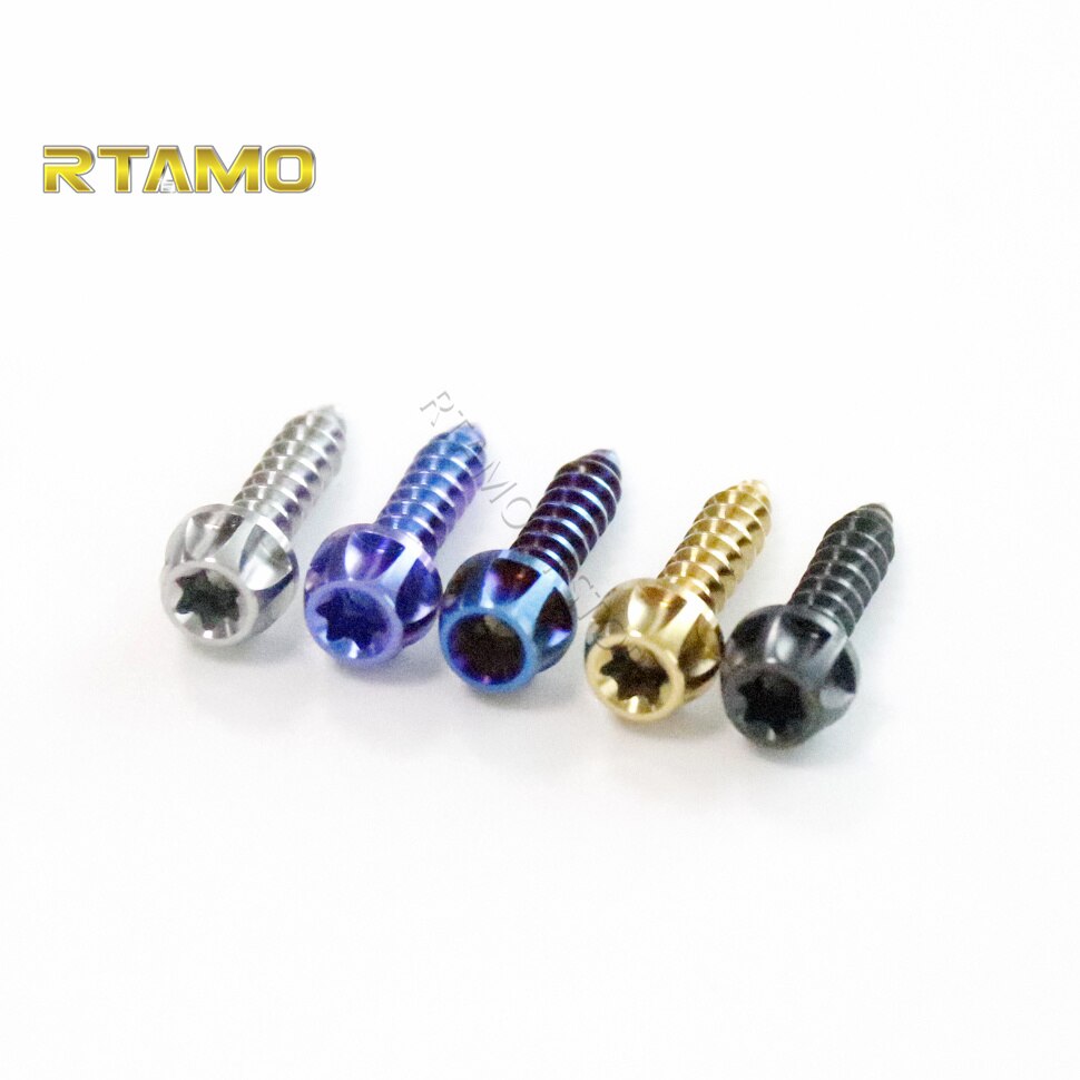 Rtamo Gr5 Titanium Alloy Rear Turn Signal Self Tapping M4 Screws Kit (2pcs) Fit Verspa Sprint 150