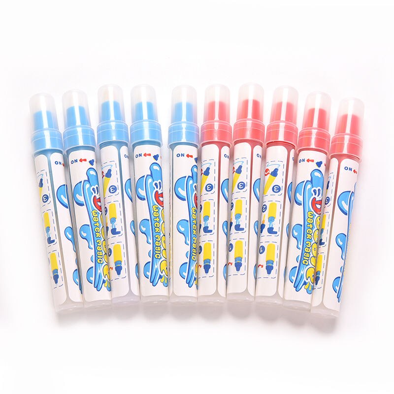 Set De 12 Rotuladores Mágicos De Agua Con Cuchara Y Tatuajes – Pintura Flotante Para Niños (Juego Creativo)