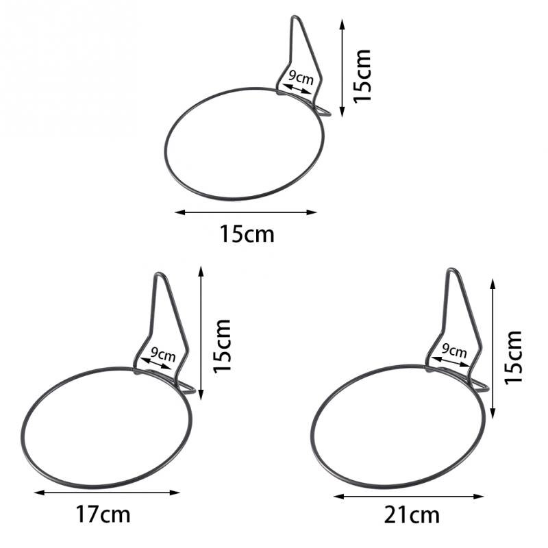 Gør-det-selv terrasse plante potte jern bøjler hegn paller sorte haveringe beslag vægbeslag til lodret indeholde haven 15*17*21cm