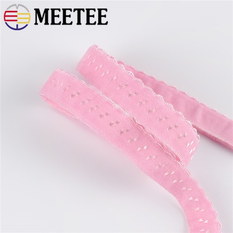 Meetee 22/45m 11mm nylon elastische band voor ondergoed schouderband dubbellaagse rand vouw bh-riem veerbanden diy naaien