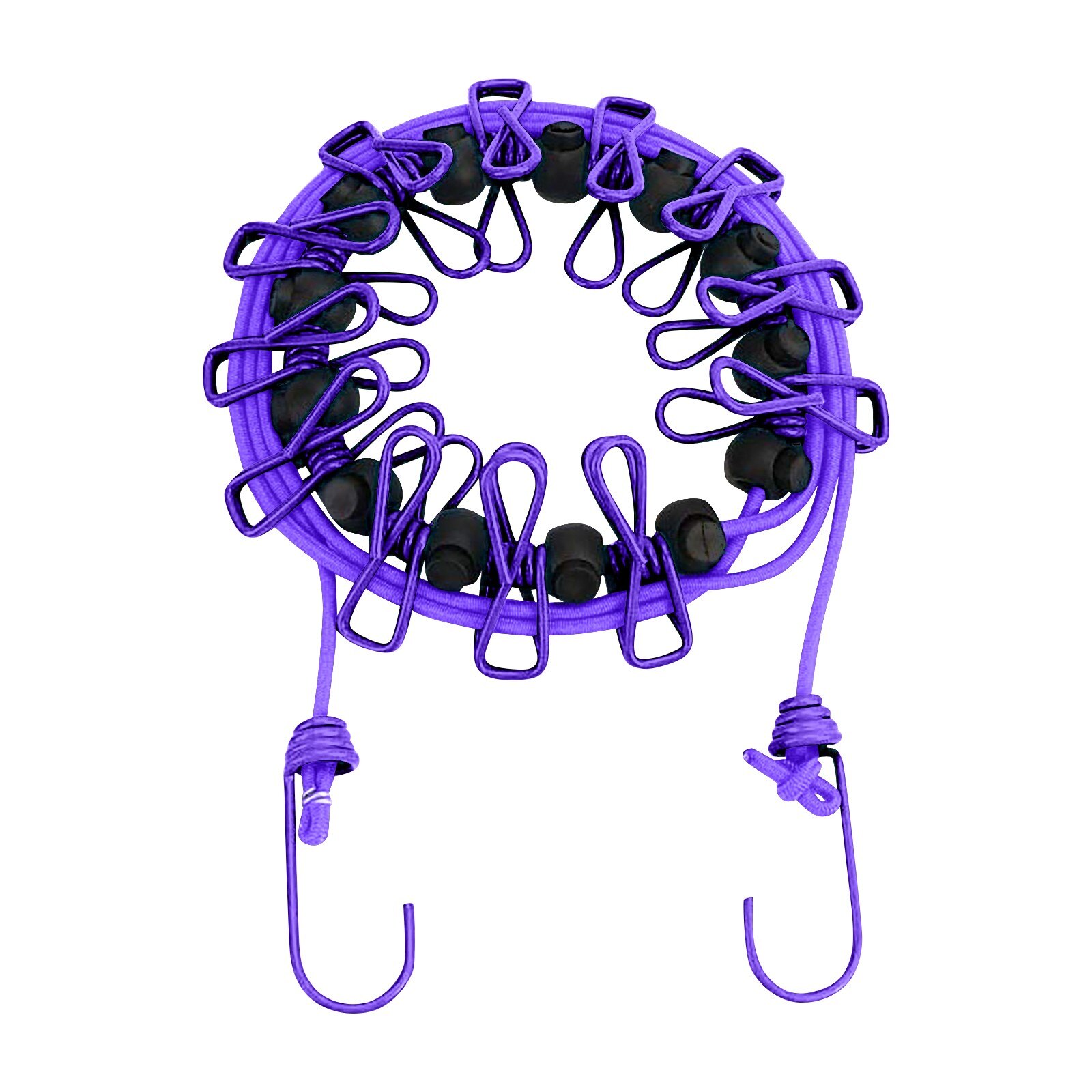 Portable Travel Clothesline Multifunction Drying Rack Clothes Line With 12 Clips Cloth Hangers Steel Clothes Line Pegs Clothesli