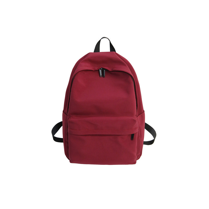 Hocodo Effen Canvas Rugzak Voor Tieners Vrouwen Casual Grote Capaciteit Schooltas Eenvoudige College Wind Rugzak Mochila: Red
