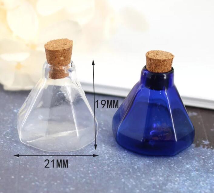 1 stk mini glassflaske vin som ønsker glassflaske med kork hetteglass anheng håndlagde funn sjarmer søt glassflaske krukker dekor