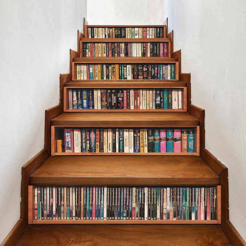 6 stk 3d bog trappe trappe stiger gulv klistermærke selvklæbende diy trappe vandtæt pvc vægoverføringsbillede