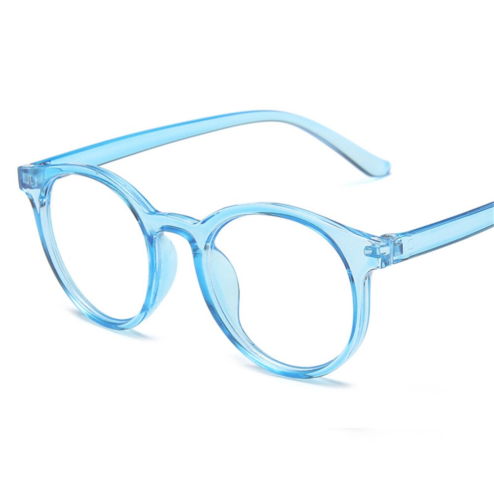Anti Blue Light Glasses Kids Round Eyeglasses Boys Girls Computer Clear Lens Spectacles Children Optical Frame: TR blue