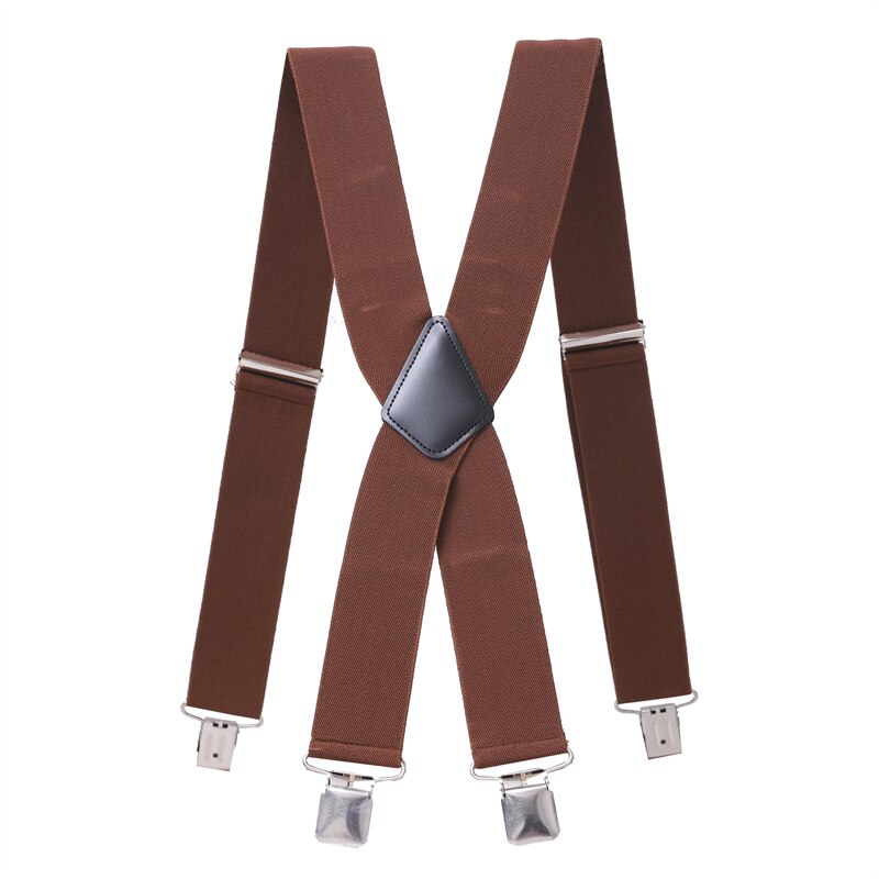 Bretelles longues de 120cm pour hommes, grandes tailles, dos X, pinces solides, largeur de 5cm: 2