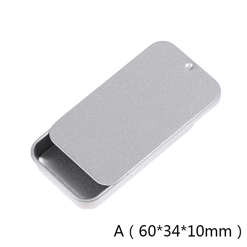 2pcs Tinplate Small Push-pull Box Solid Balm Box Metal Packaging Box: A