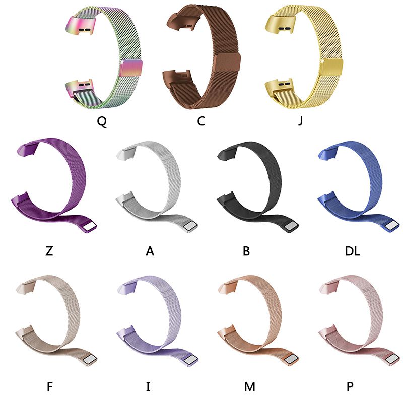 9 Colors For Fitbit charge 3 Fitness Band Magnetic Milanese Stainless Steel bracelet Replacement bands For charge3 strap