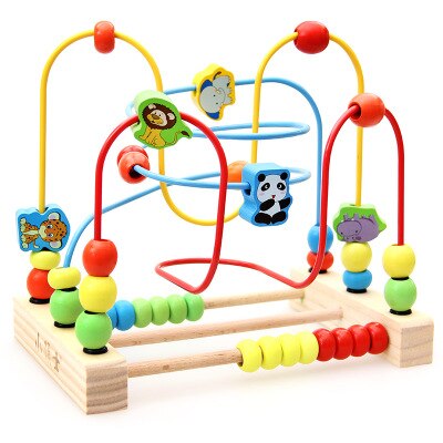 3 Types 1 Set Houten Baby Peuter Vroege Educatief Speelgoed Cirkel Eerste Bead Doolhof Voor Kinderen Kinderen Voor 1 -6 Jaar Oude Tangram: Animal Type