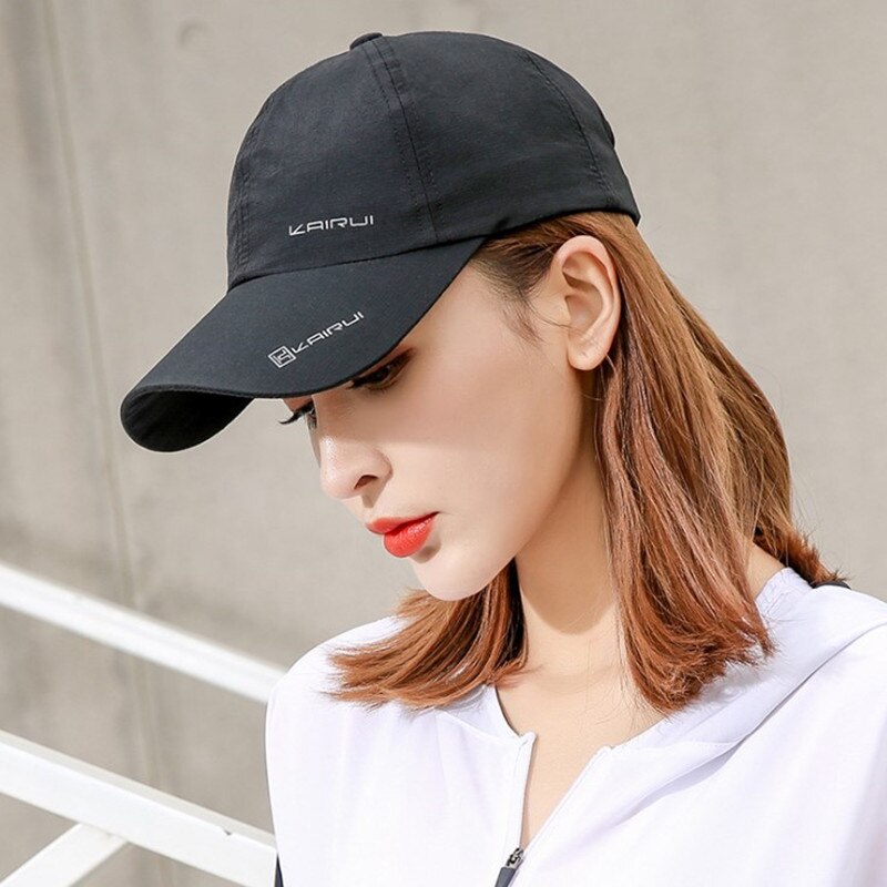 Siloqin herre tynd åndbar hat justerbar størrelse bogstav baseballkasket dame hurtigttørrende tynde tunge caps snapback cap