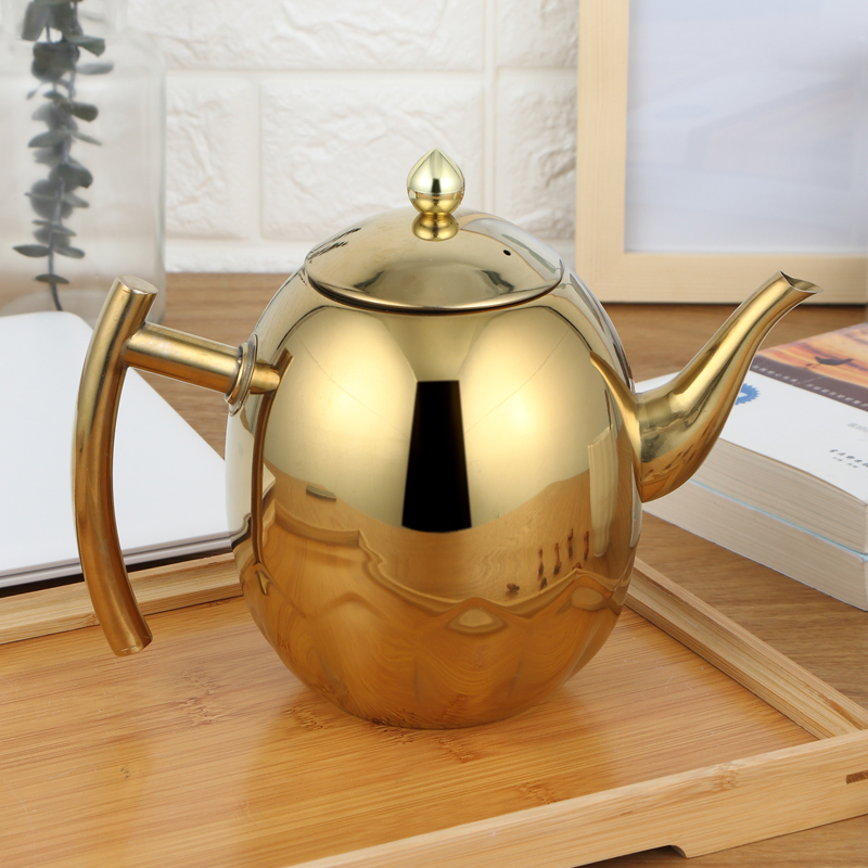 Stainless Steel Tea Pot Coffee Pot With Filter Hotel Restaurant Induction Cooker Tea Kettle Water Pot 1L/1.5L