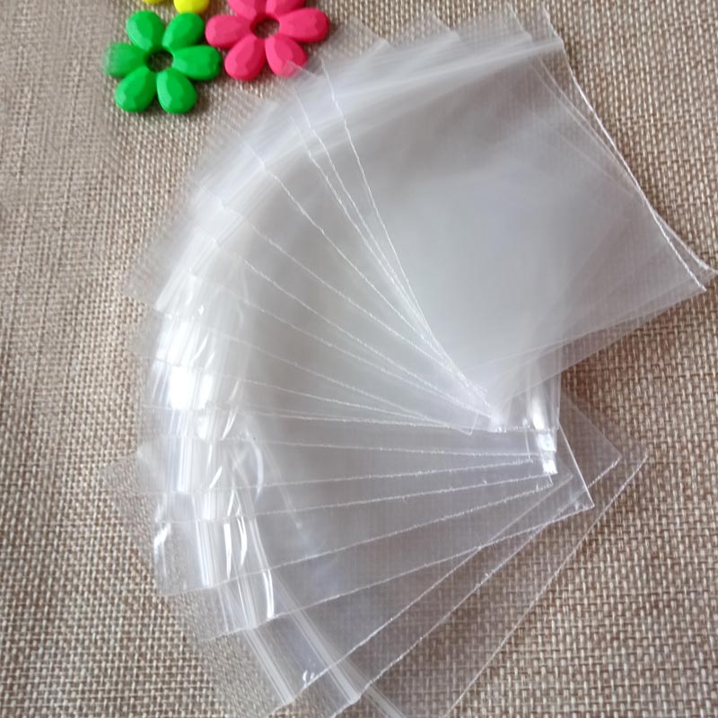 100 stk hvide ziplock-poser klare plastikposer gennemsigtige pe zip-lock-pose til tøj/jul/smykkeemballage displaypose