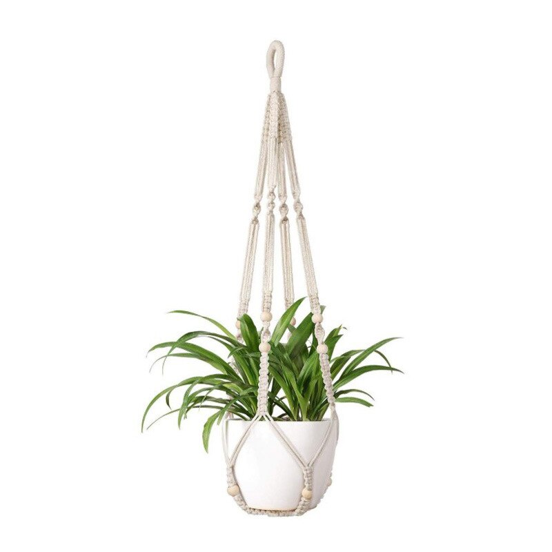 100% Handmade Macrame Plant Hanger Flower /Pot Hanger For Wall Decoration Countyard Garden Hand-knitted Hanging Home Decoration: NO5