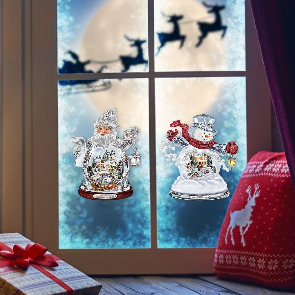 3D Kerstman Raam Kleeft Stickers Kerst Pvc Muur Sticker Jaar Decoratie Living Kinderkamer Slaapkamer