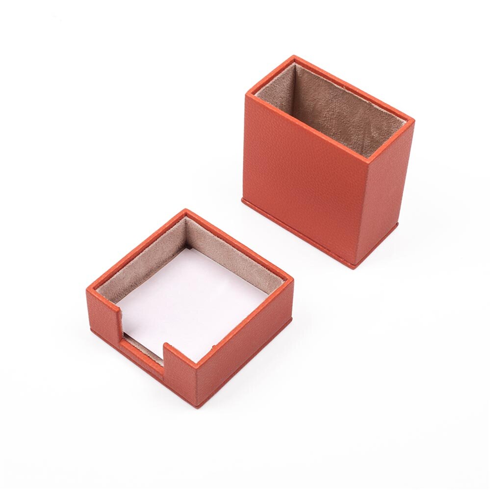 Double Desk Set / Pen Box And Note Paper Holder (Desk Organizer Office Accessories Desk Accessories Office Supplies): Orange