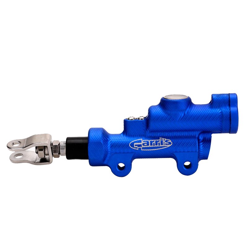 Universal motocicleta traseiro pé freio cilindro mestre bomba de freio hidráulico para o esporte da motocicleta sujeira bicicleta pit qua azul