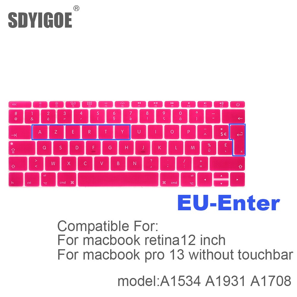 Französisch tastatur schutz Für macbook Retina 12 Profi13 EU-Geben Sie A1708 A1534 A1931 tastatur abdeckung Laptop zubehör Laptop Film