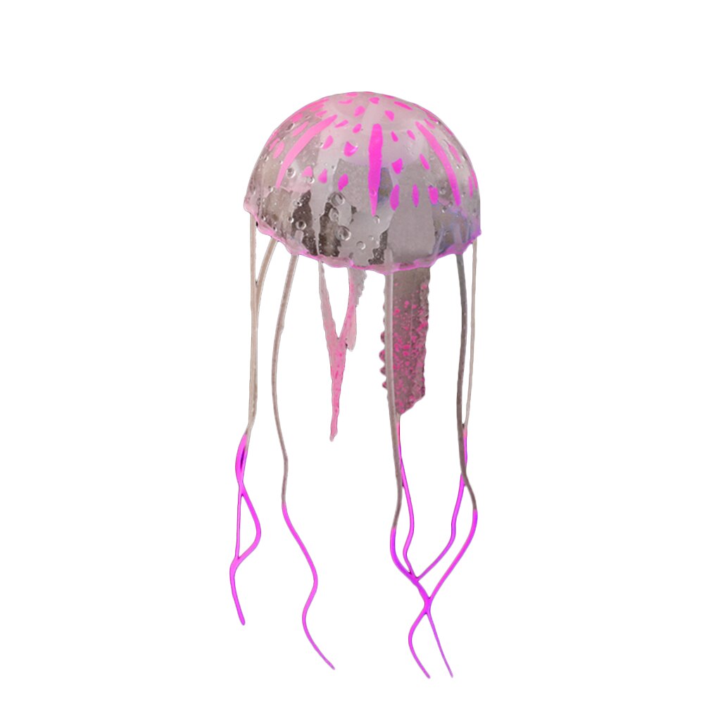 1pcs Glowing Moon Jellyfish Aquarium Decor Artificial Jellyfish Fish Tank Ornament Harmless to all fish For both fresh and salt: Red