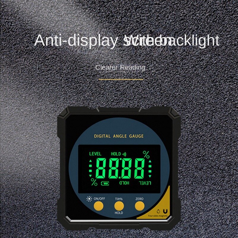 Digital Angle Finder With Electronic,Four Side Magnets Electronic Protractor Digital Angle Finder Level