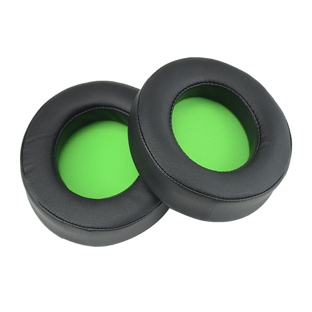 Runde Oval Ersatz Kühlung-Gel Ohrpolster Schaum Ohr Pads Kissen Für Razer Kraken 7,1 Chroma V2 USB Spielen Profi v2 Kopfhörer: runden Grün Netz