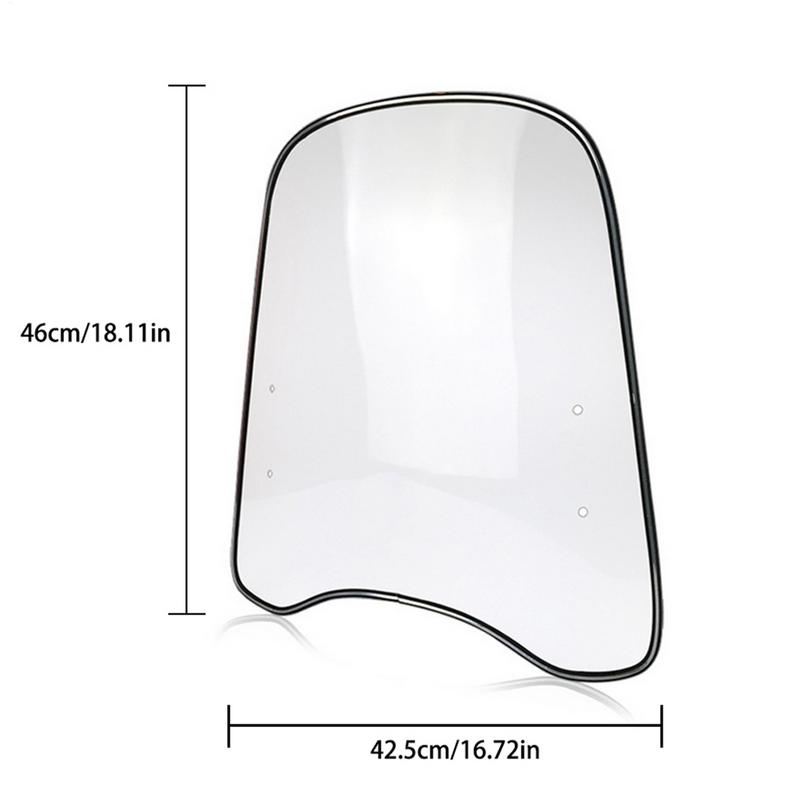 Universal Motorcycle Windshield Large Windscreen Compatible With Motorcycles Motorcycle Accessories