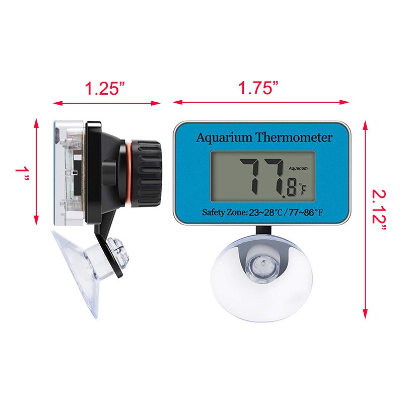 Waterproof Digital LCD Fish Tank Thermometer Underwater Temperature Monitor With Suction Cup