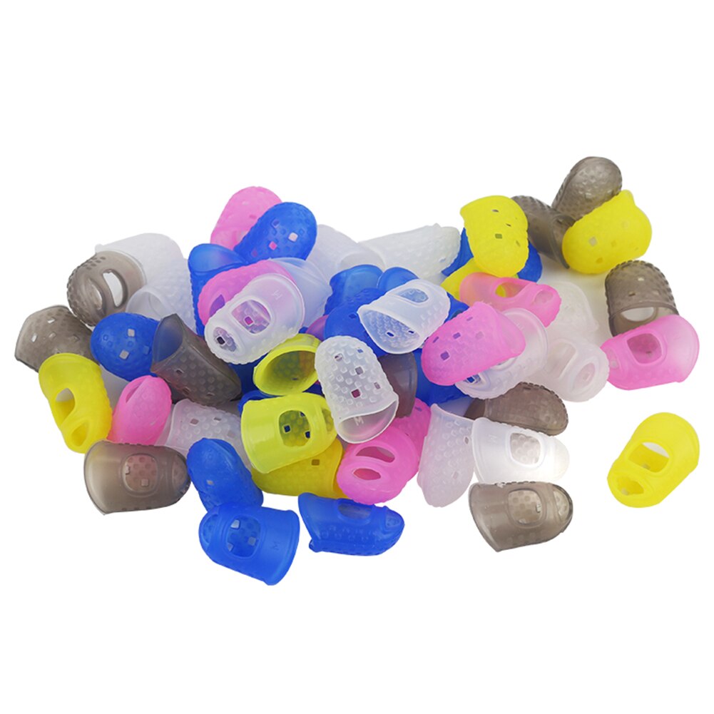 5 Sizes Guitar Fingertip Protectors Silicone Finger Guards for Ukulele Electric Guitar Small Middle Large XD88: Dark Khaki