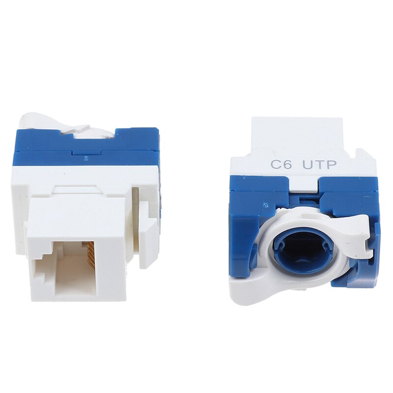 1pcs CAT6 Tool Less Keystone Jack,AMPCOM RJ45 Self-Locking Cat.5e Keystone Module Adapter No Punch-Down Tool Required Couplers