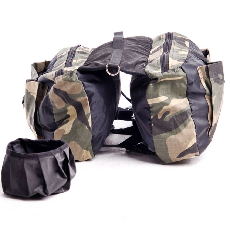 Outdoor large dog bag carrier Backpack Saddle Bags Camouflage big dog travel Carriers for Hiking Training pet carrier product