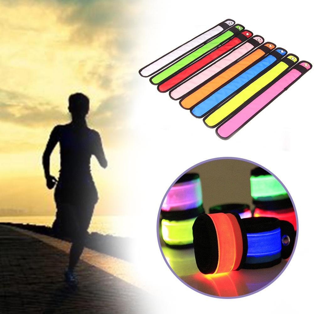 Running Luminous Bracelet LED Glow Light Up Wristbands Flashing Arm Wrist Band Safety Gear Lights For Outdoor Sports