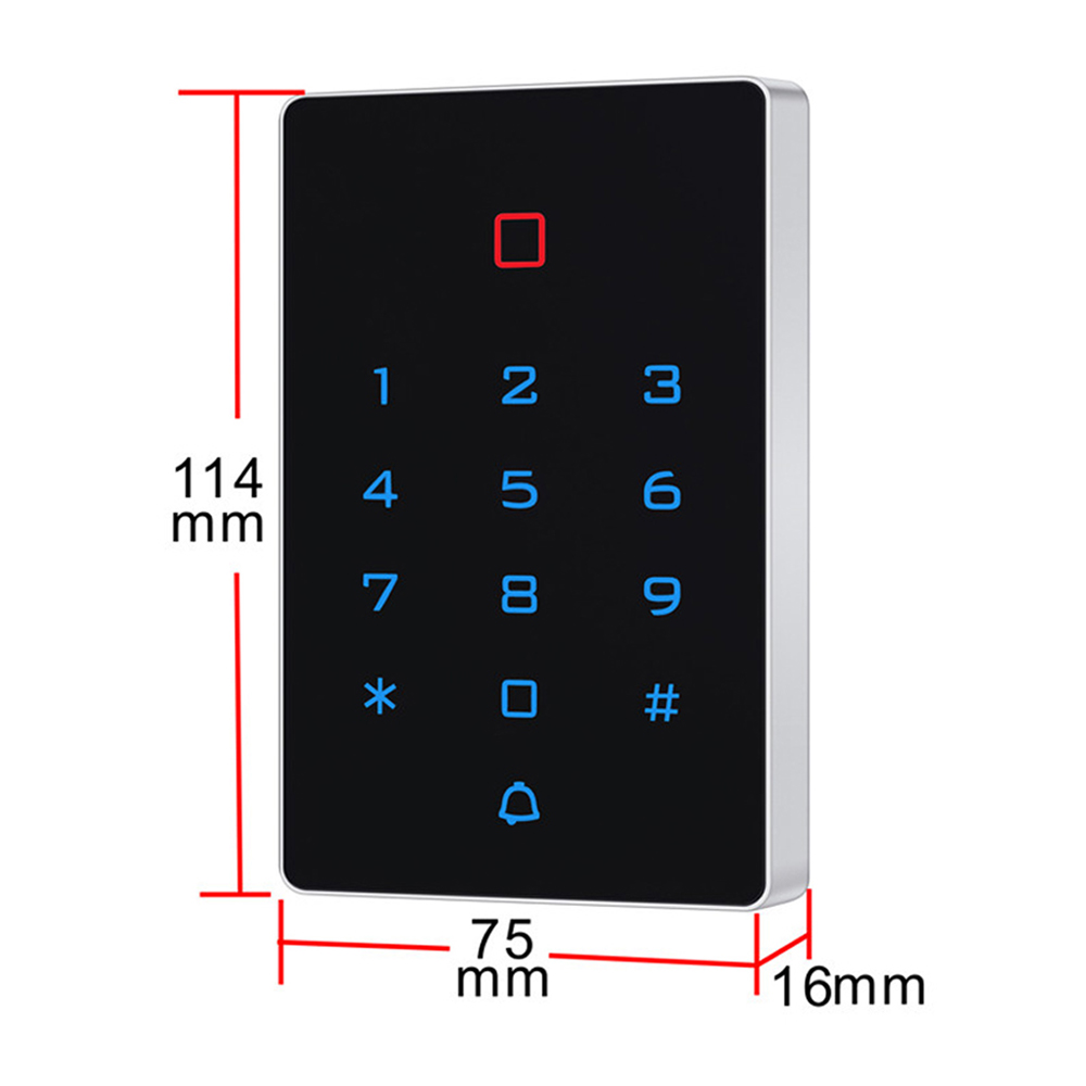 Backlight Touch 125Khz Rfid Card Access Control Keypad Em Kaartlezer Deurslot Opener Wiegand 26 Output Anti-demontage Alarm