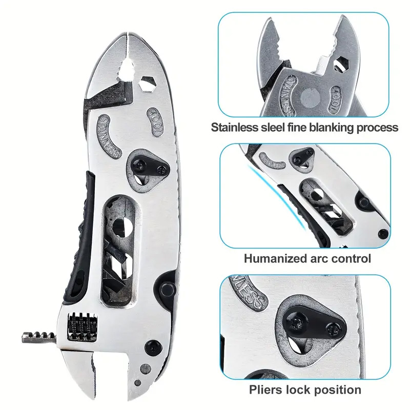 Multitool Survival Mes Multitoolset Doel Verstelbare moersleutel Mes Draadsnijder Tang Survival Nooduitrusting Gereedschap Se