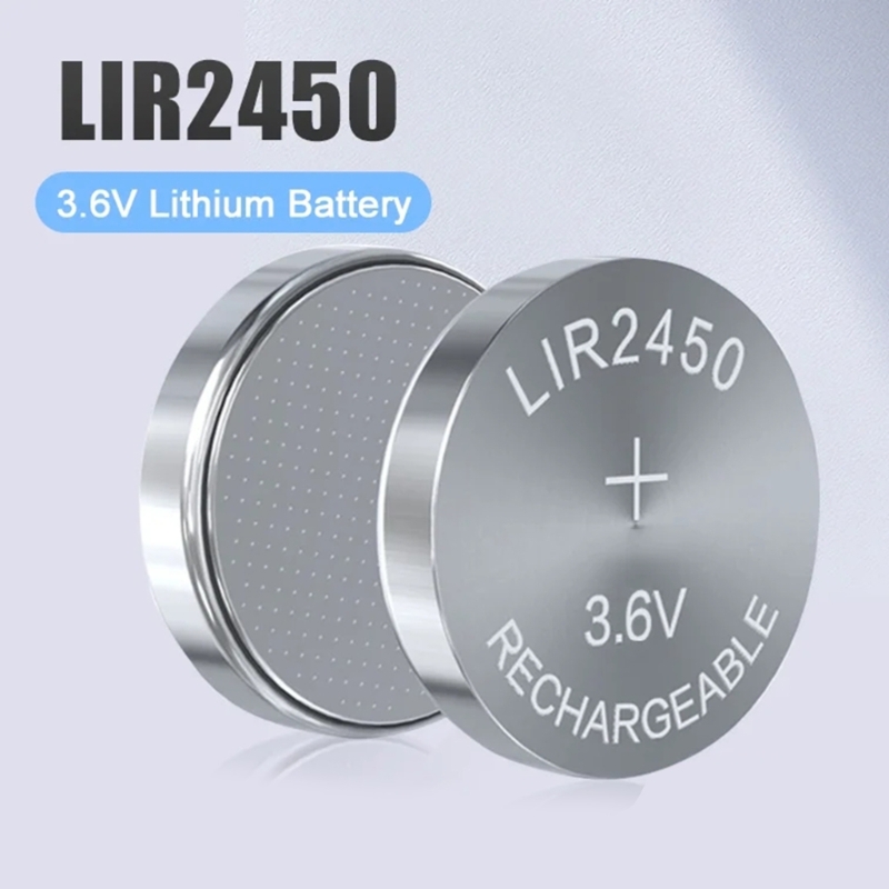 5er-Pack LIR2450 LIR 2450 3,6 Lithium-Akkus ersetzen CR2450 DL2450 BR2450 für Fernbedienungsuhren