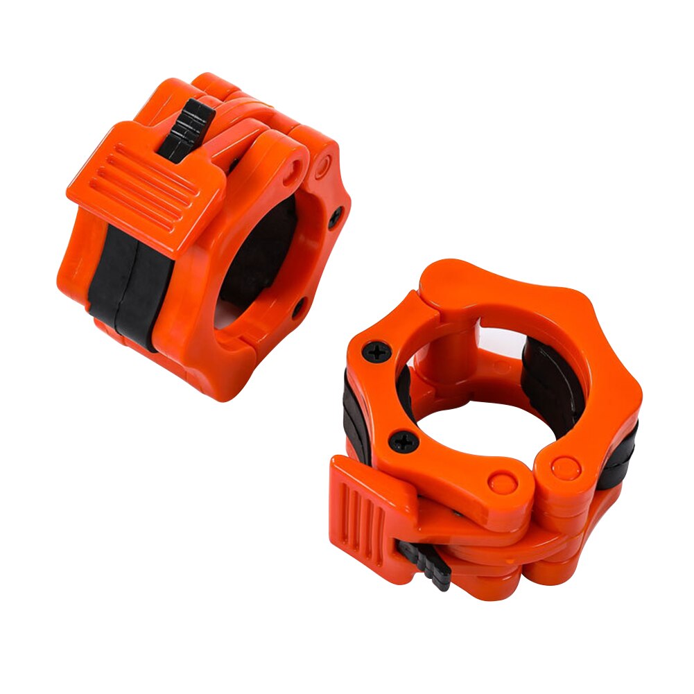 Bodybuilding halterklem clip veervergrendeling gewichtheffen halterhalsband voor eenvoudige veiligheid trainingsversieringen: Oranje