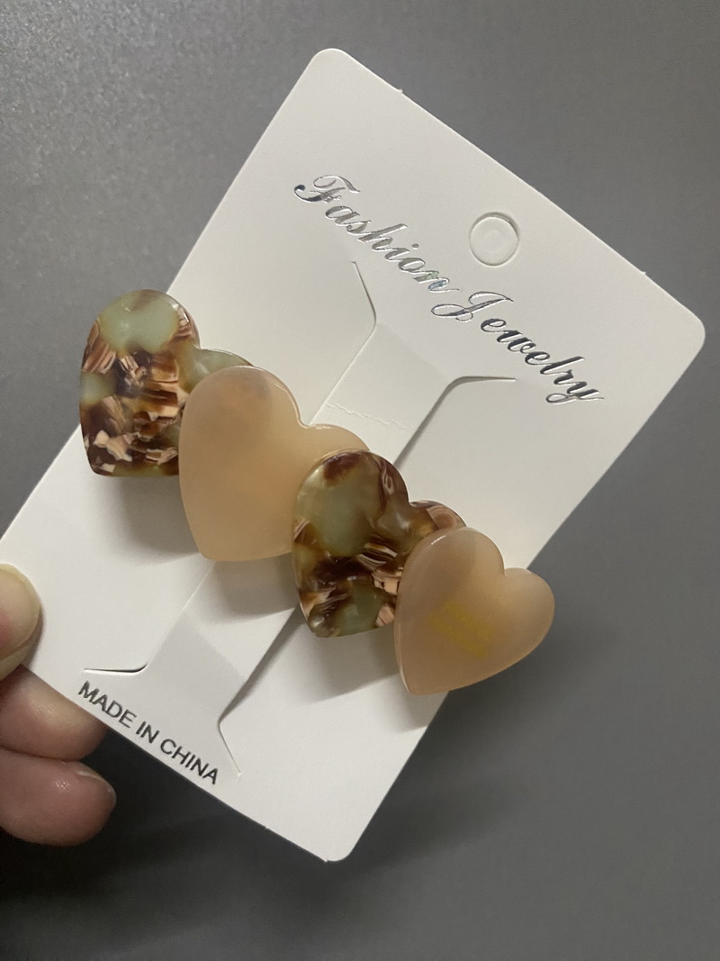 Pinzas para el pelo con forma de corazón de acetato de Corea para mujer Rosas pasador de pelo para mujer clip estrella horquillas pelo mujer decorativas leopardo pasadores de pelo para mujer broche para cabello: Rojo